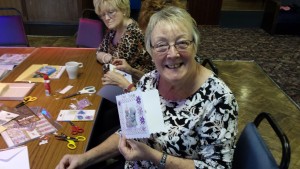 Lynda making cards